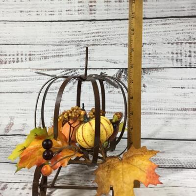 Thanksgiving wire pumpkins set of 2 Decorations 