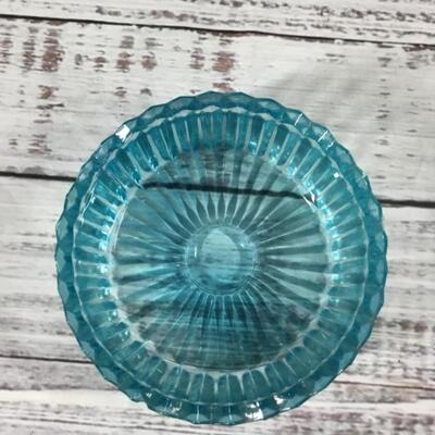 Light blue vintage glass set of three