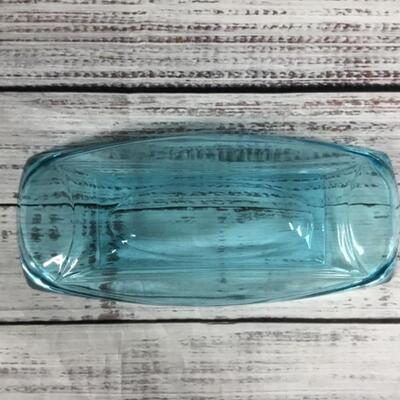 Light blue vintage glass set of three