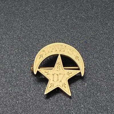 Antique 14k Yellow Gold LAHS 07 School Pin