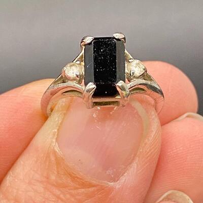Sterling Silver Onyx Cocktail Ring