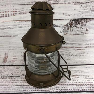 Vintage  Antique Brass Nautical  Ship Lantern Lamp Light