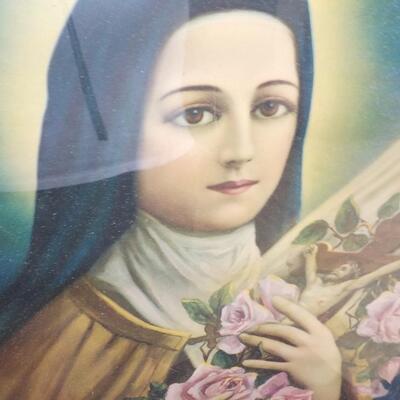 Large Mother Mary Lithograph .