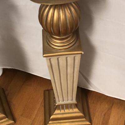 Two 25â€ high candle holders