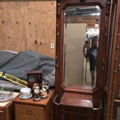 Antique hall rack