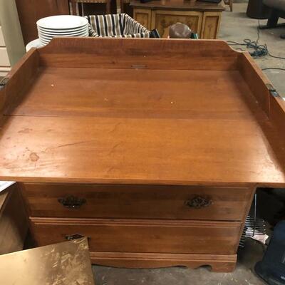 Vintage solid wood changing table