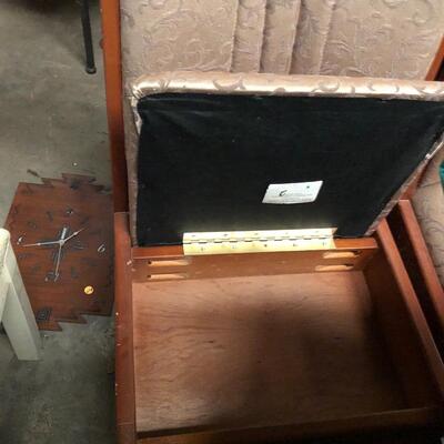 Four Vintage wood and upholstery chairs