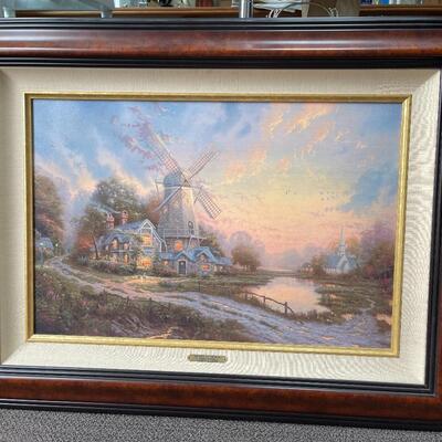  Thomas Kinkade The Wind of the Spirit Canvas 1139/5950 24x36 COA + Highlights