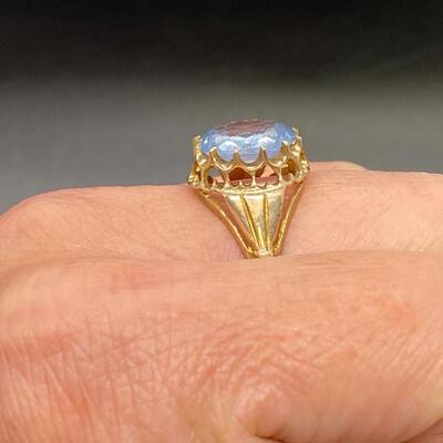 Pale Blue Topaz Aquamarine Gemstone Ring