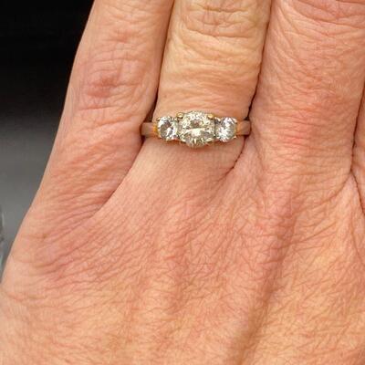 Identical CZ Cubic Zirconia Fashion Rings Goldtone