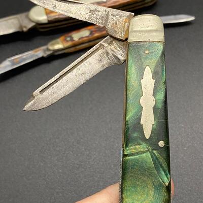Lot of 4 Vintage Folding Pocket Knives