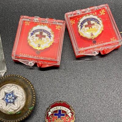 Enamel Christian Church Sunday School Pins