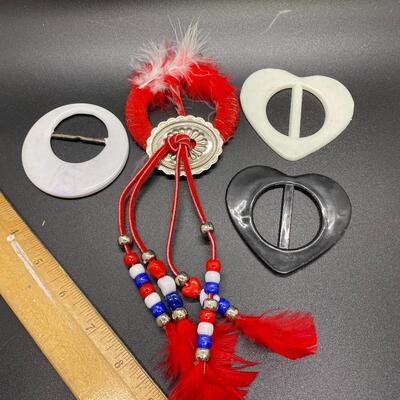 Retro Plastic Belt Scarf Slides