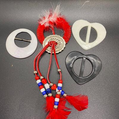 Retro Plastic Belt Scarf Slides