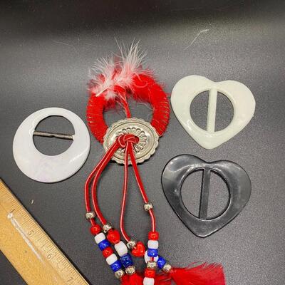 Retro Plastic Belt Scarf Slides