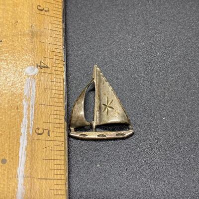 Sterling Silver Sailboat Pendant Charm