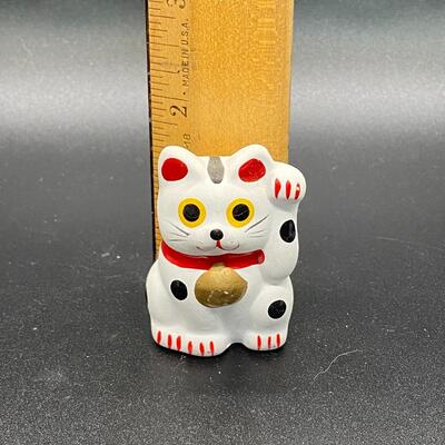 Miniature Lucky Cat Figurine