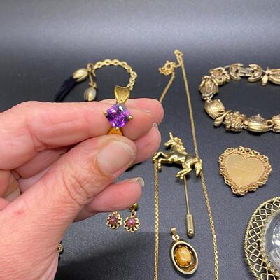 Goldtone Romance Jewelry Lot