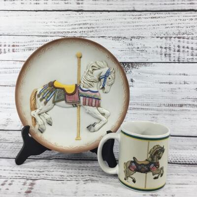 Limited Edition Carousel Collectors Plate and matching mug