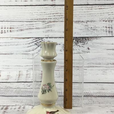 Lenox Serenade Set of Two Candle Holders Bird Flower Design