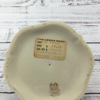 Lenox Serenade Set of Two Candle Holders Bird Flower Design