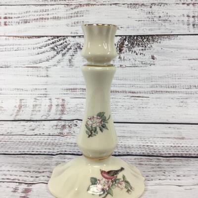 Lenox Serenade Set of Two Candle Holders Bird Flower Design