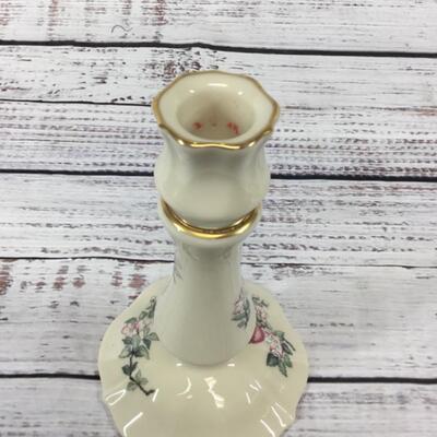 Lenox Serenade Set of Two Candle Holders Bird Flower Design