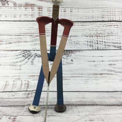 Skinny guy playing golf Figurine Railroad Spikes