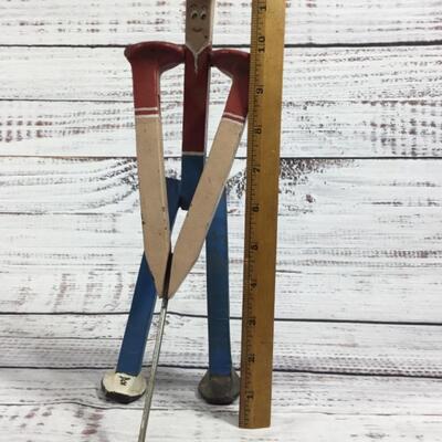 Skinny guy playing golf Figurine Railroad Spikes