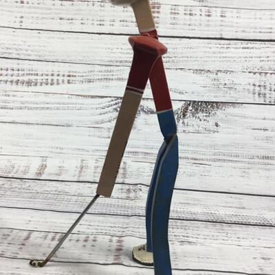 Skinny guy playing golf Figurine Railroad Spikes