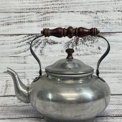 Vintage Wood Handle Teapot