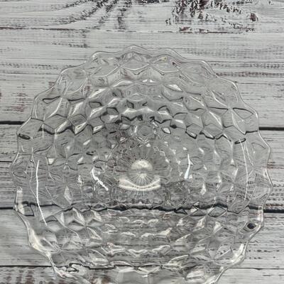 Vintage Clear Depression Glass Footed Bowl