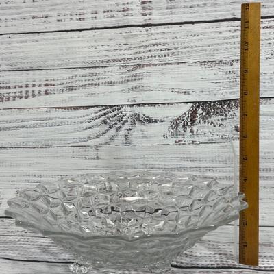Vintage Clear Depression Glass Footed Bowl