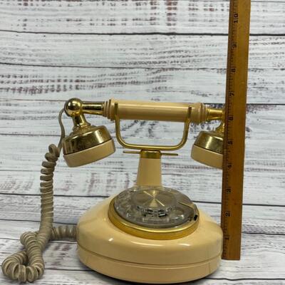Golden Vintage Rotary Dial Telephone  