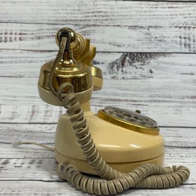 Golden Vintage Rotary Dial Telephone  