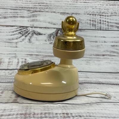 Golden Vintage Rotary Dial Telephone  