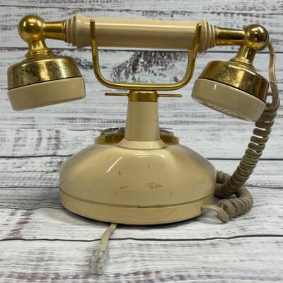 Golden Vintage Rotary Dial Telephone  