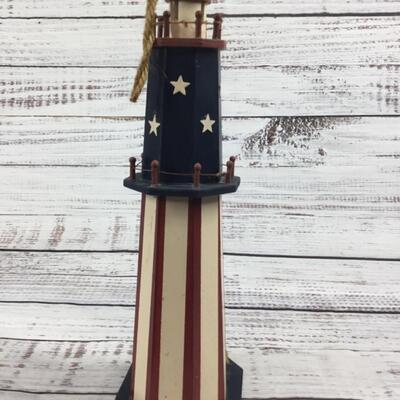 Patriotic Celebration Lighthouse Decoration Set of 2