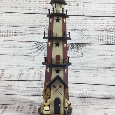 Patriotic Celebration Lighthouse Decoration Set of 2
