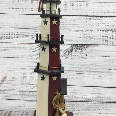 Patriotic Celebration Lighthouse Decoration Set of 2