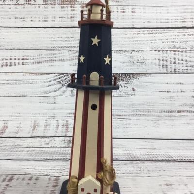 Patriotic Celebration Lighthouse Decoration Set of 2