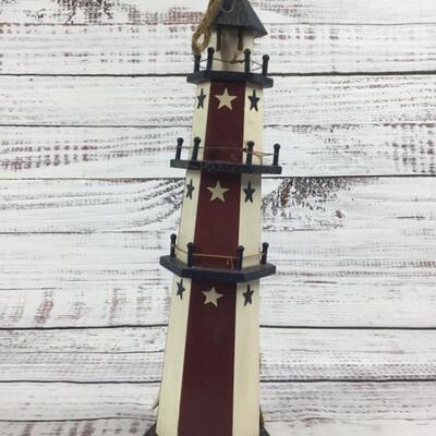 Patriotic Celebration Lighthouse Decoration Set of 2