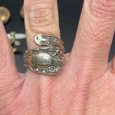 Antique Victorian Sterling Trinket Collectible Jewelry Lot 