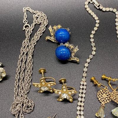 Rhinestone Costume Fashion Jewelry Lot