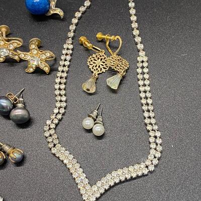 Rhinestone Costume Fashion Jewelry Lot