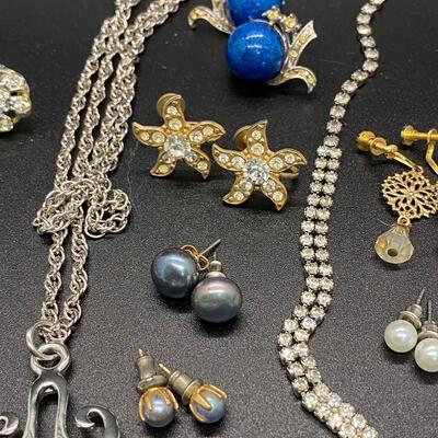 Rhinestone Costume Fashion Jewelry Lot