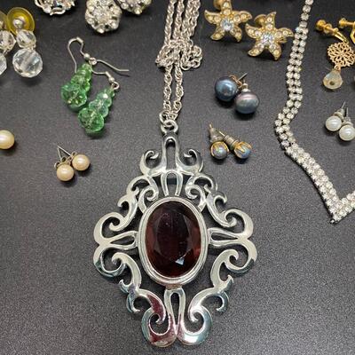 Rhinestone Costume Fashion Jewelry Lot
