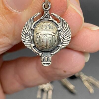 Sterling Silver Southwestern Tribal Scarab Jewelry Lot