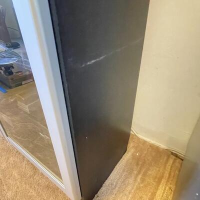 Storage cabinet with glass framed doors, 5 shelves