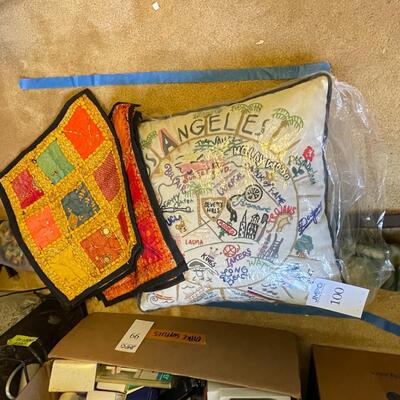 Painted fabric, pillow and more